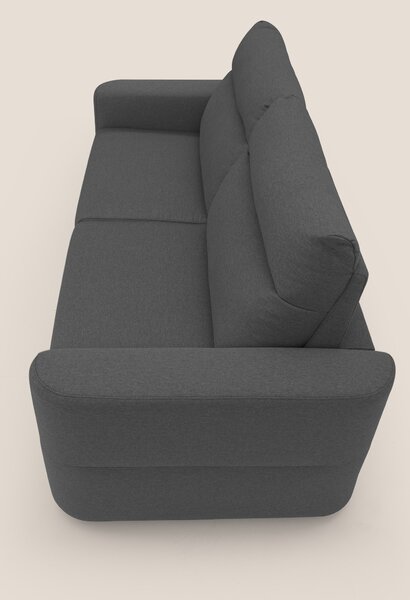 Cupido Divano letto materasso H18 cm e schienale alto in tessuto imper