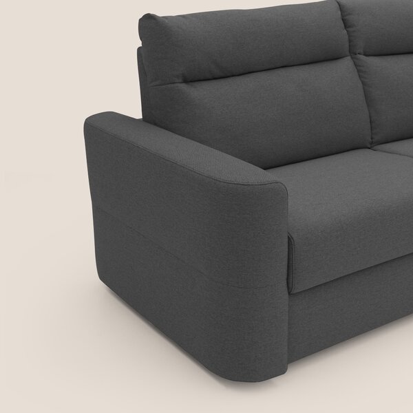 Cupido Divano letto materasso H18 cm e schienale alto in tessuto imper