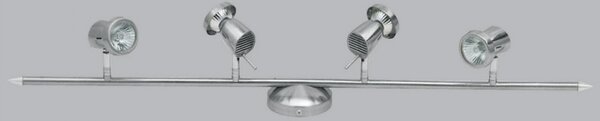 Outlet binario illuminando eros 4 gu10 led 7w 3000°k spot faretti orientabili metallo cromo moderno interno - Lampadari Bartalini Outlet