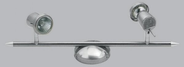 Outlet binario illuminando eros 2 gu10 led 7w 3000°k spot faretti orientabili metallo cromo moderno interno - Lampadari Bartalini Outlet