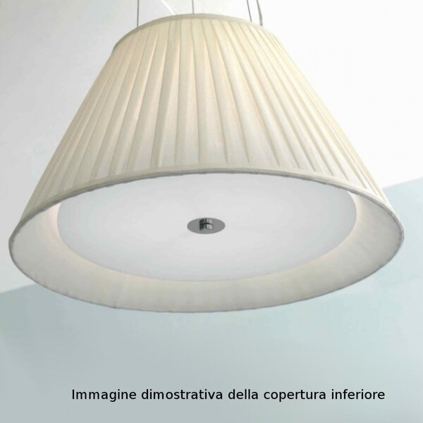 Sospensione illuminando plisse sp 3 e27 led 60cm lampadario paralume tessuto moderno multiluce interno - Illuminando
