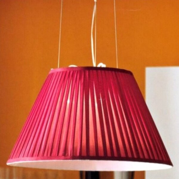 Sospensione illuminando plisse sp 3 e27 led 60cm lampadario paralume tessuto moderno multiluce interno - Illuminando
