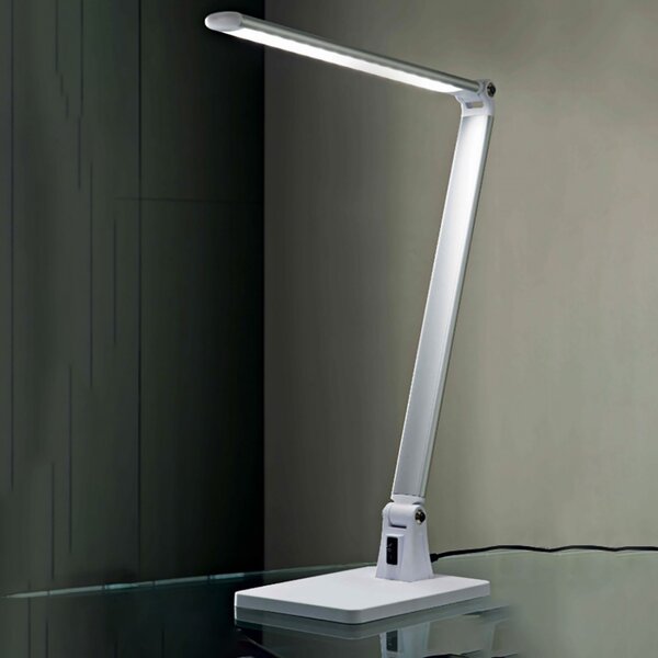Abat-jour illuminando desk 6w led 440lm 3000°k lampada scrivania moderna metallo rosso bianco alluminio interno - Illuminando