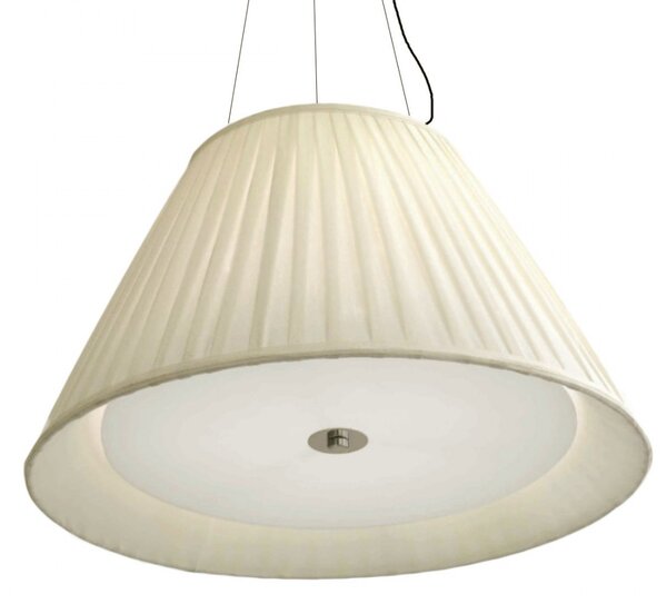 Sospensione illuminando plisse sp 3 e27 led 60cm lampadario paralume tessuto moderno multiluce interno - Illuminando