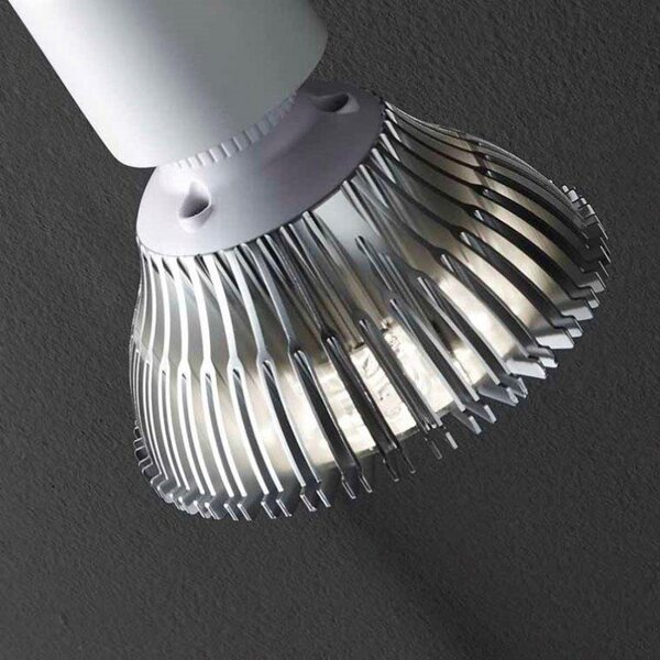 Spot illuminando zelig 1 gu10 led 7w 3000°k faretto metallo cromo bianco orientabile moderno interno - Illuminando