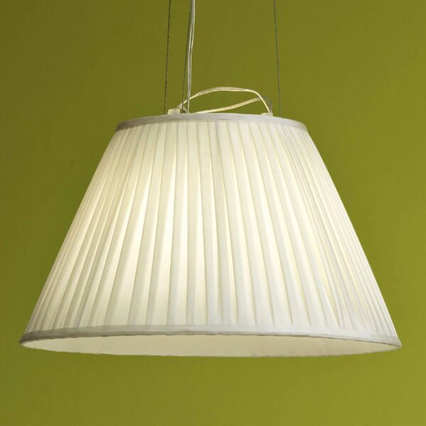Sospensione illuminando plisse sp 3 e27 led 60cm lampadario paralume tessuto moderno multiluce interno - Illuminando