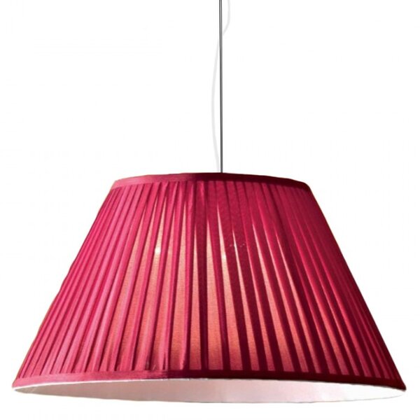 Sospensione illuminando plisse sp 1 e27 led 50cm lampadario paralume tessuto moderno interno - Illuminando