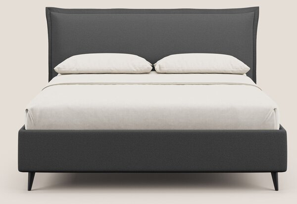 Hans letto contenitore imbottito minimal in tessuto simil cotone imper
