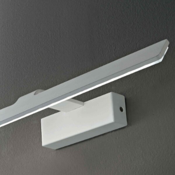 Applique illuminando ala g 18w led 1.656lm 3000°k lampada parete specchio quadro moderno metallo bianco plixiglass interno - Illuminando