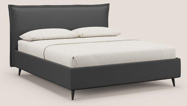 Hans letto contenitore imbottito minimal in tessuto simil cotone imper
