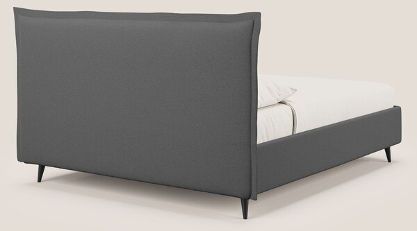 Hans letto contenitore imbottito minimal in tessuto simil cotone imper