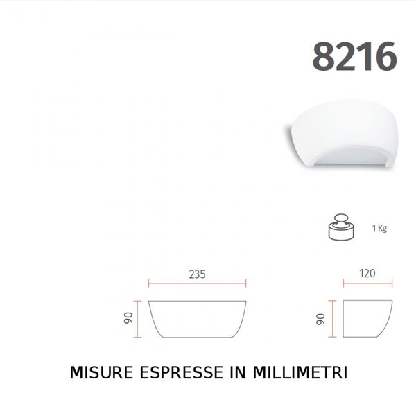Applique belfiore 9010 darla 8216.41 e27 led 9010 belfiore biemissione - Belfiore - 9010