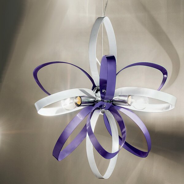 Lampadario moderno due p illuminazione stella s e27 led metallo sospensione - Due P Illuminazione