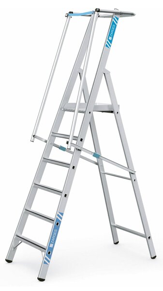 Scala a pioli Zarges ZAP Safemaster S con ampia piattaforma, 6 gradini