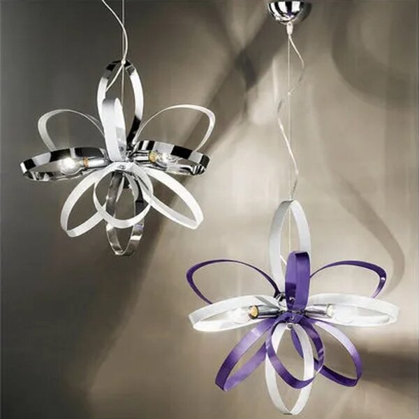 Lampadario moderno due p illuminazione stella s e27 led metallo sospensione - Due P Illuminazione