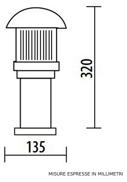 Lampioncino lampadari bartalini minilite ml 03 310 e27 led duralighting lampada terra - Lampadari Bartalini Esterno