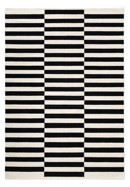 Tappeto bianco e nero in lana reversibile/tessuto a mano 120x180 cm Donna – Hanse Home