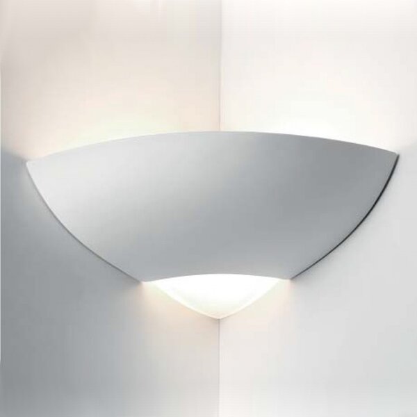 Applique angolare gesso belfiore 9010 laila angle 7949.42 e27 led lampada parete - Belfiore - 9010