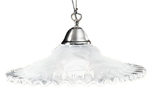 Lampadario classico due p illuminazione 2577 sm e27 led vetro sospensione - Due P Illuminazione