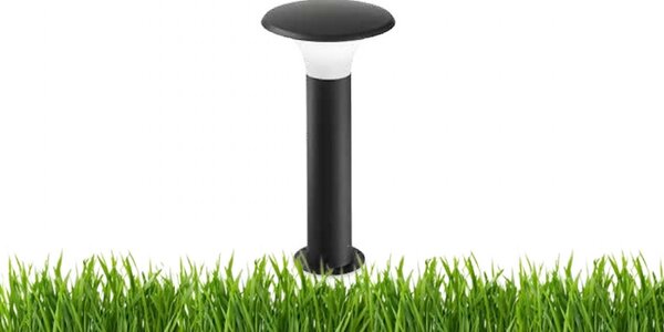 Lampioncino alluminio gea led leo ges511 led lampada terra grigio antracite moderno esterno e27 50cm ip44 - Gea Led