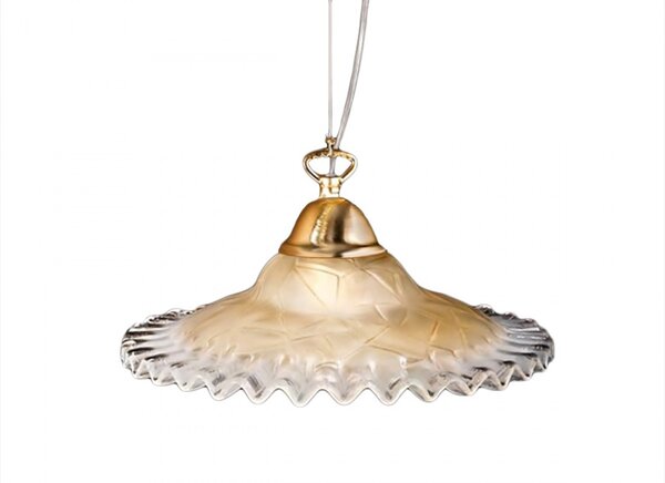 Lampadario classico due p illuminazione 2577 sp e27 led vetro sospensione - Due P Illuminazione