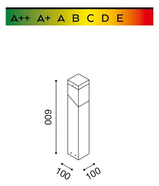 Lampioncino gea led sury ges610 led lampada terra moderno esterno e27 ip44 - Gea Led
