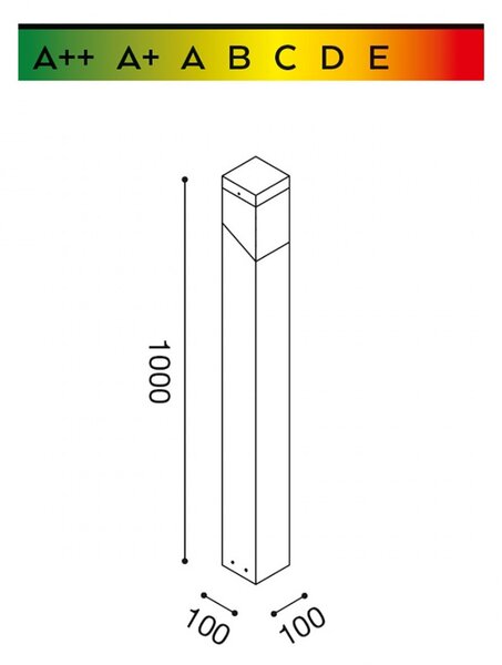 Lampioncino alluminio gea led sury ges601 led lampada terra bianco moderno esterno e27 ip44 - Gea Led
