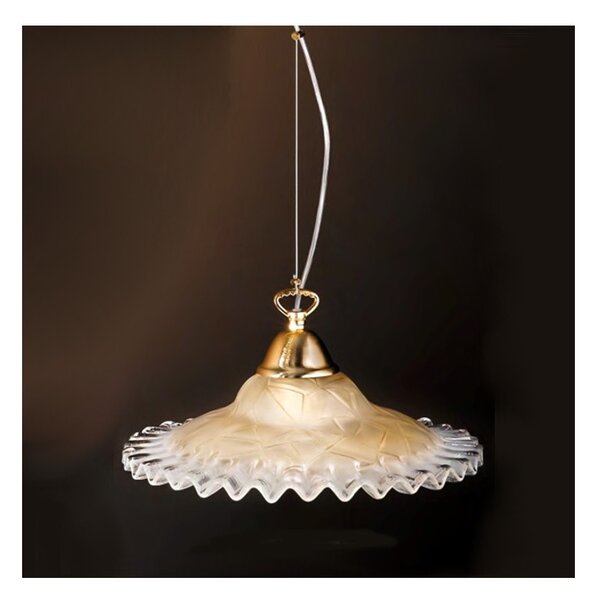 Lampadario classico due p illuminazione 2577 sp e27 led vetro sospensione - Due P Illuminazione
