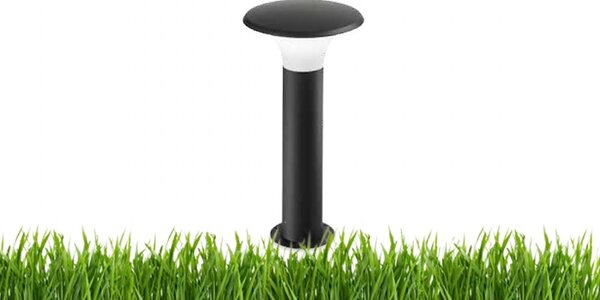Lampioncino alluminio gea led leo ges511 led lampada terra grigio antracite moderno esterno e27 50cm ip44 - Gea Led