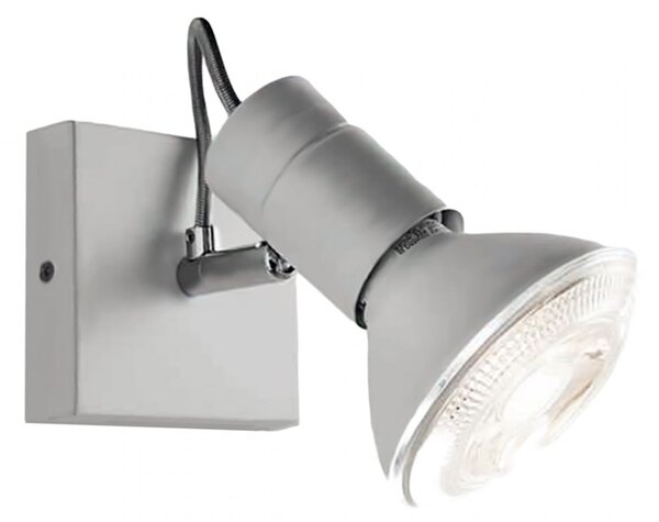 Faretto moderno illuminando zeus 1 bn e27 led spot orientabile - Illuminando