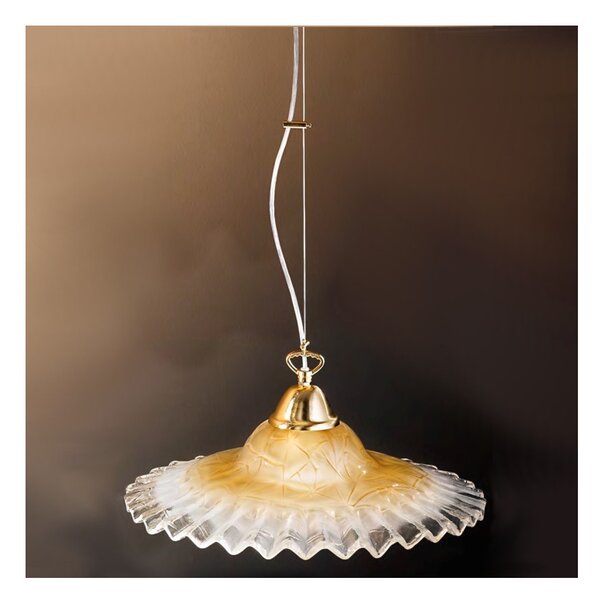 Lampadario classico due p illuminazione 2577 sm e27 led vetro sospensione - Due P Illuminazione