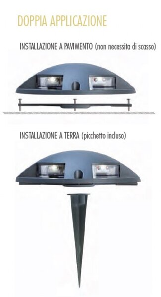 Lampada terra moderna sovil illuminazione upper 99110 16 led alluminio segnapasso calpestabile - Sovil Illuminazione