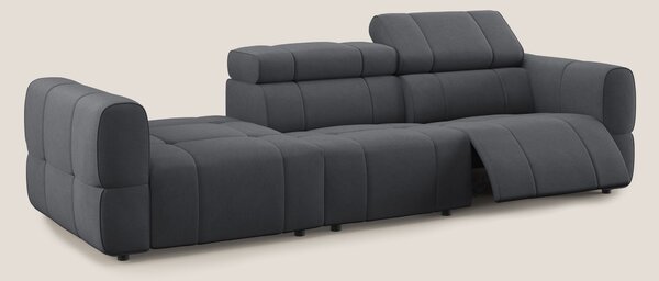 Giotto Divano con terminale e opzione relax elettrico in microfibra ef