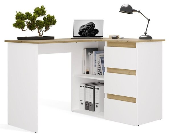 Scrivania Nicea destra Artisan Bianco