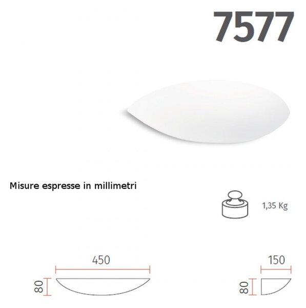 Applique gesso belfiore 9010 dalia 7577.41 e27 led lampada parete - Belfiore - 9010