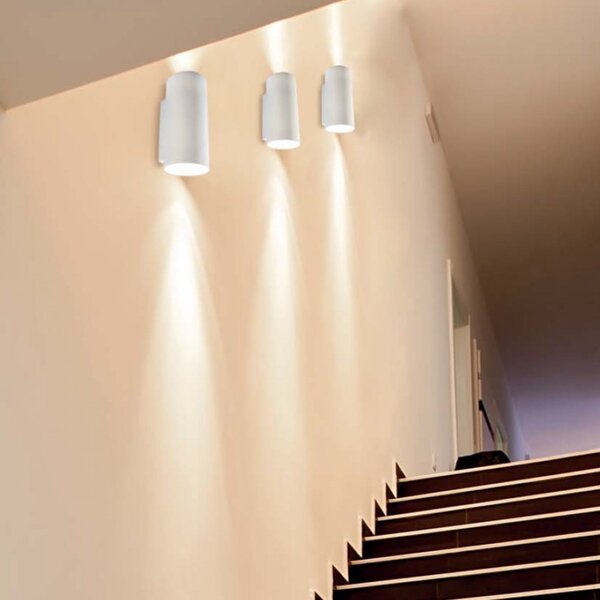 Applique gesso neo luce 9010 belfiore 0048 led lampada parete verniciabile cilindro biemissione interno gu10 - Belfiore - 9010