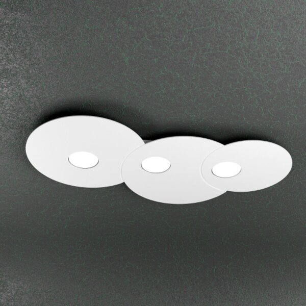 Plafoniera moderna top light cloud 1128 pl3 r gx53 led metallo lampada soffitto parete - Top Light