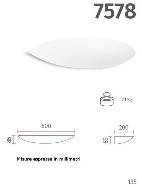 Applique gesso belfiore 9010 dalia big 7578.41 e27 led lampada parete - Belfiore - 9010