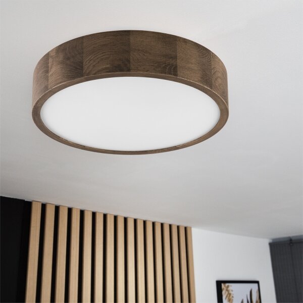 Brilagi - Lampada LED da soffitto CARVALHO 2xE27/60W/230V noce 37 cm