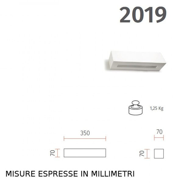 Applique gesso belfiore 9010 rea 2019.52 g9 led lampada parete - Belfiore - 9010