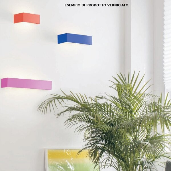 Applique moderno sforzin teos t174.10 g9 led gesso verniciabile vetro biemissione - Sforzin Illuminazione