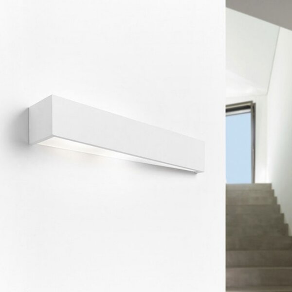 Applique moderno sforzin teos t174.12 g9 led gesso verniciabile vetro biemissione - Sforzin Illuminazione
