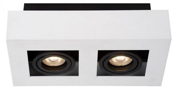 ITALUX IT8001S2-WH/BK - Plafoniera CASEMIRO 2xGU10/50W/230V