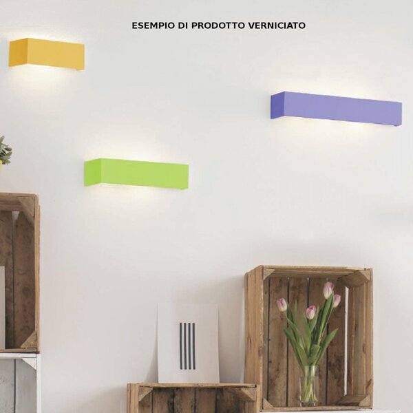 Applique moderno sforzin teos t174.10 g9 led gesso verniciabile vetro biemissione - Sforzin Illuminazione