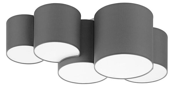 Plafoniera MONA 5xE27/15W/230V grigio