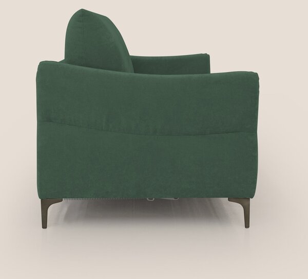 Dalia divano letto con materasso H18 cm e piedi alti in raffinato tess