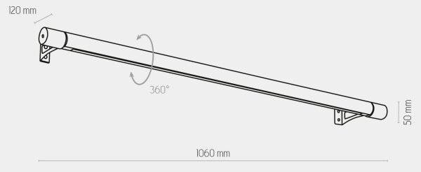 Applique a LED ROLLO LED/30W/230V legno