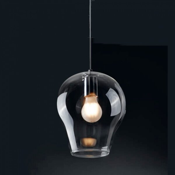 Lampadario illuminando pagoda 1c e27 led metallo vetro - Illuminando