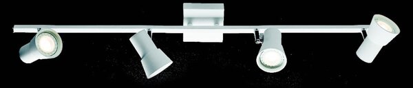 Spot illuminando torcia 4 gu10 led spot orientabili moderno metallo moka bianco interno - Illuminando