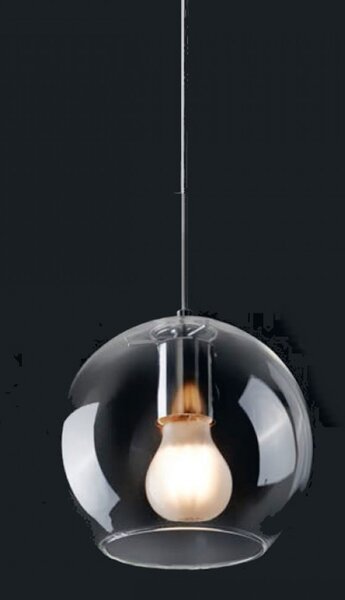 Lampadario illuminando pagoda 1a e27 led vetro metallo - Illuminando